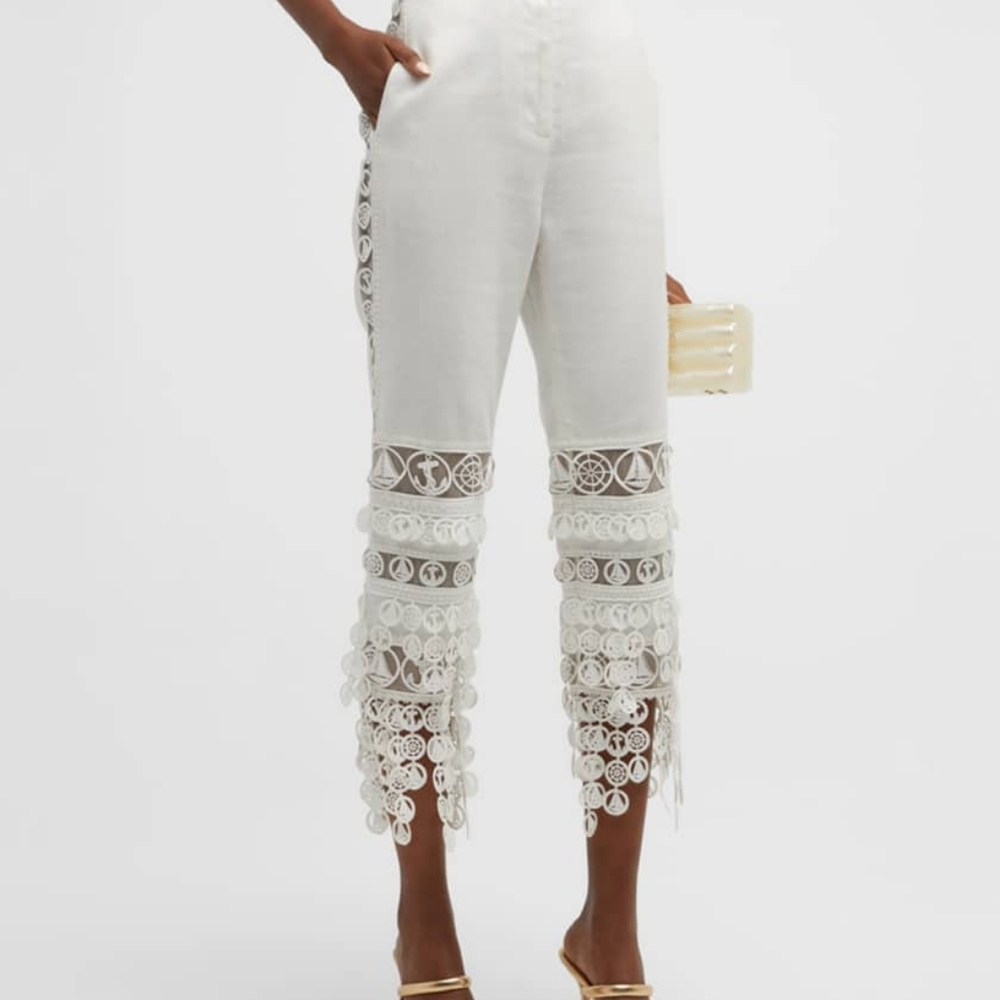 ZIMMERMAN Nautical White Linen Pants - Picture 5 of 17
